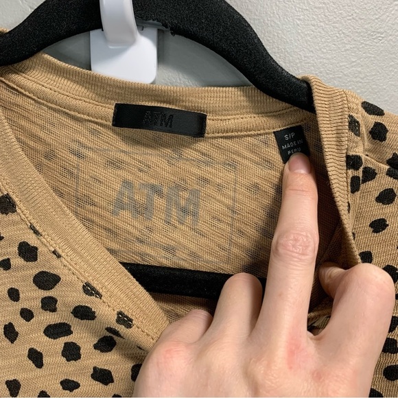 ATM LEOPARD PRINT SLUB JERSEY SCHOOLBOY TEE - Picture 6 of 6